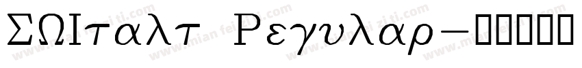 SWItalt Regular字体转换